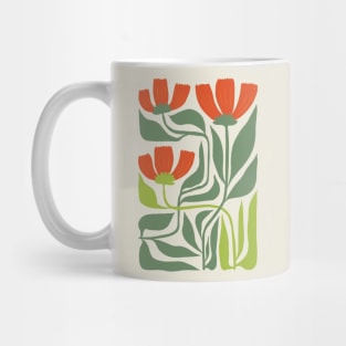 Modern Floral Botanical Illustration Mug